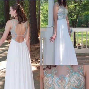 Sherri Hill White Prom Dress
